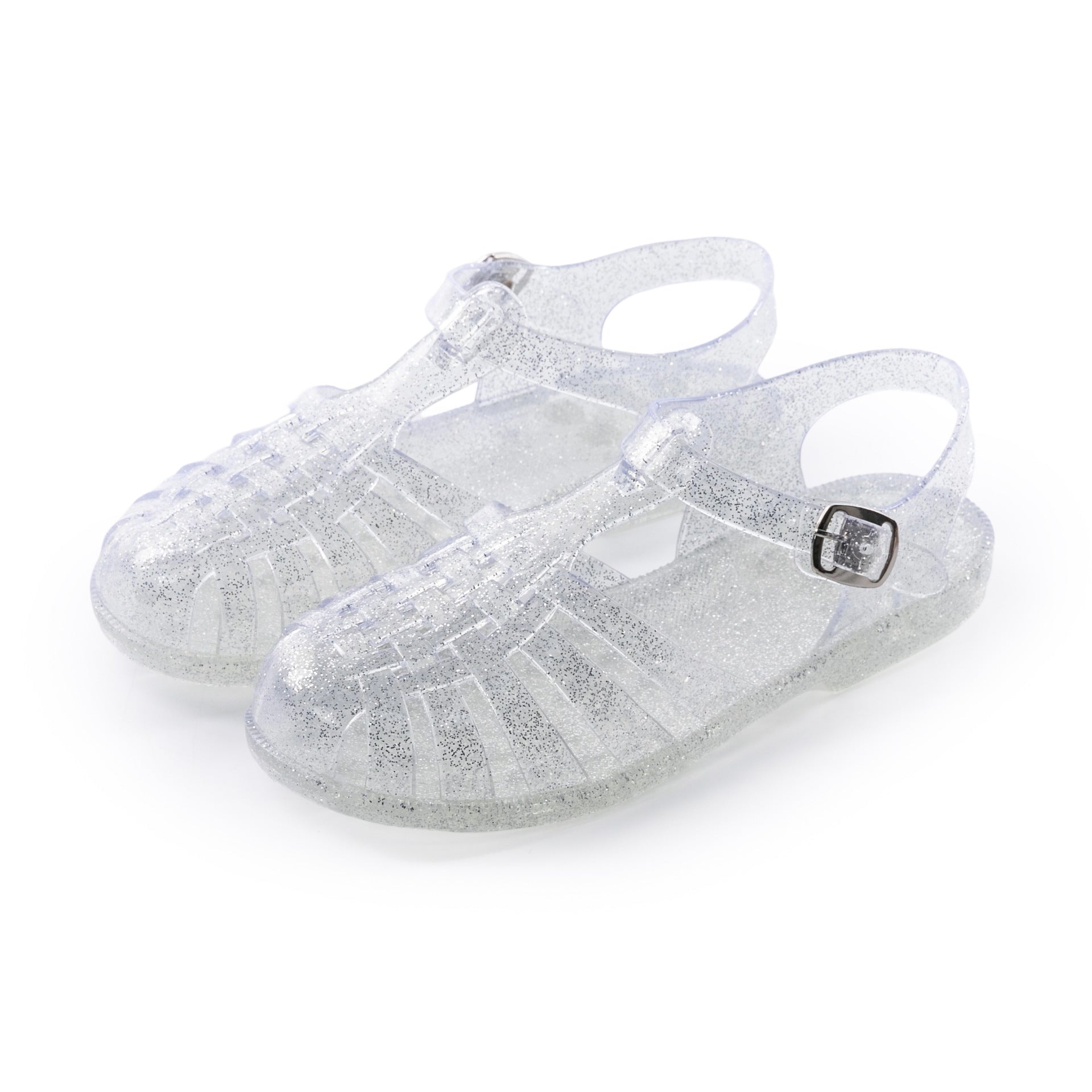 Crystal Flat Hollowed Sandals Roman Shoes Closed Toe Women's Sandals